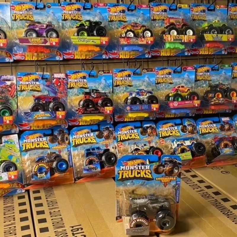 Hot Wheels Car Monster Trucks - 新しいホットウィールオリジナル Fyj44 モンスタートラックシリーズモデルカーオフロードクライミングビーチおもちゃの車少年サプライズコレクションギフト