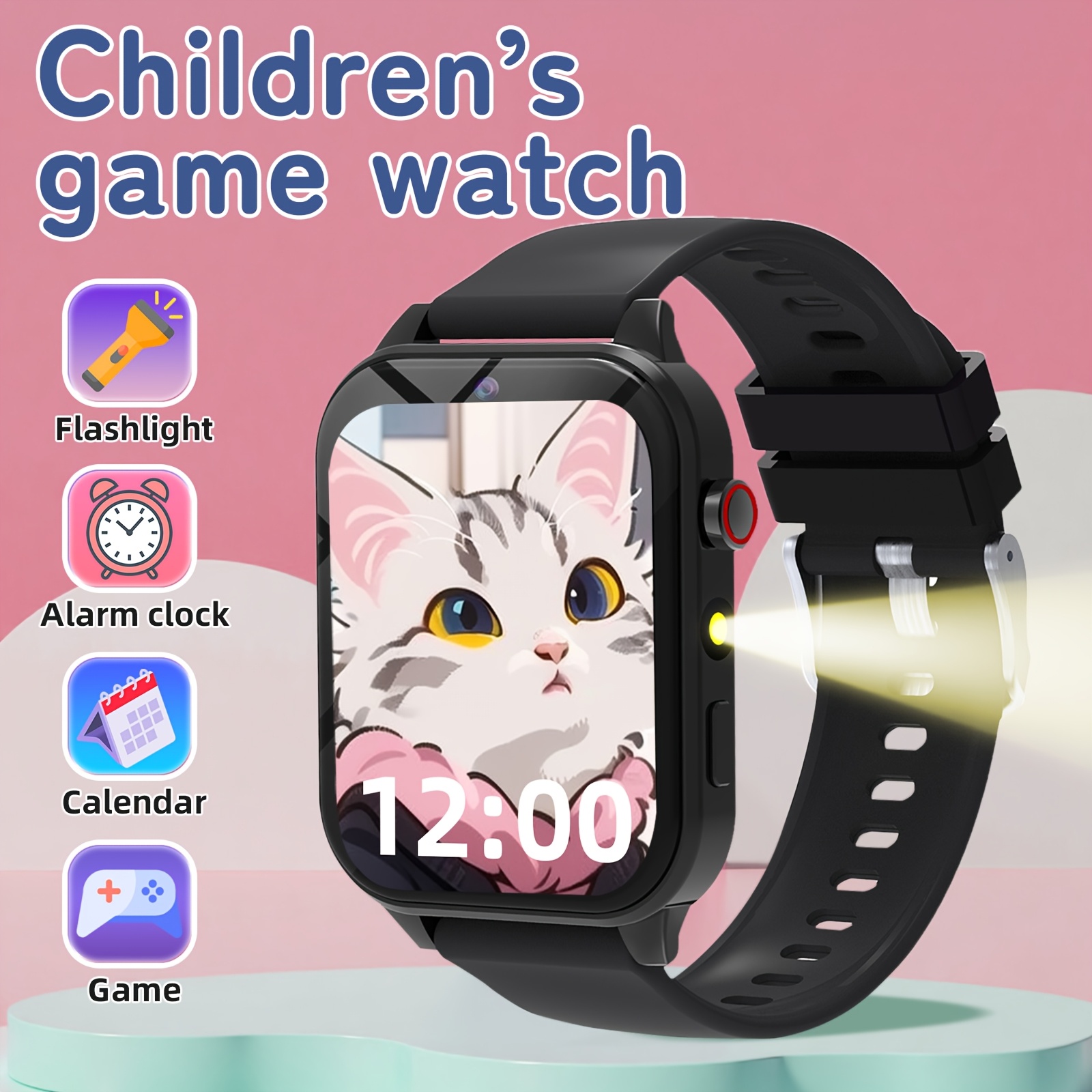 Kids Education Calculator - 子供用スマート学習ウォッチ、教育ゲーム、カメラ、音楽プレーヤー付き - タッチスクリーンキッズタブレット（3歳以上）、歩数計付き