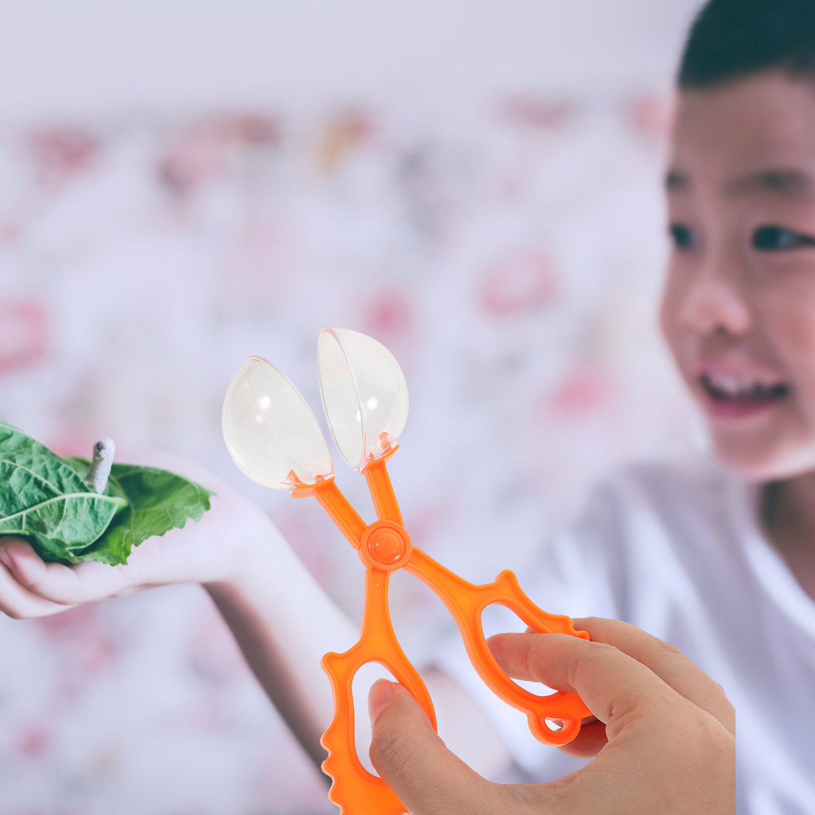 Kids Outdoor Education - 5個入りアソートカラー昆虫捕獲用ハサミクランプ 子供用アウトドア発見ツール 非収集型教育エコツール