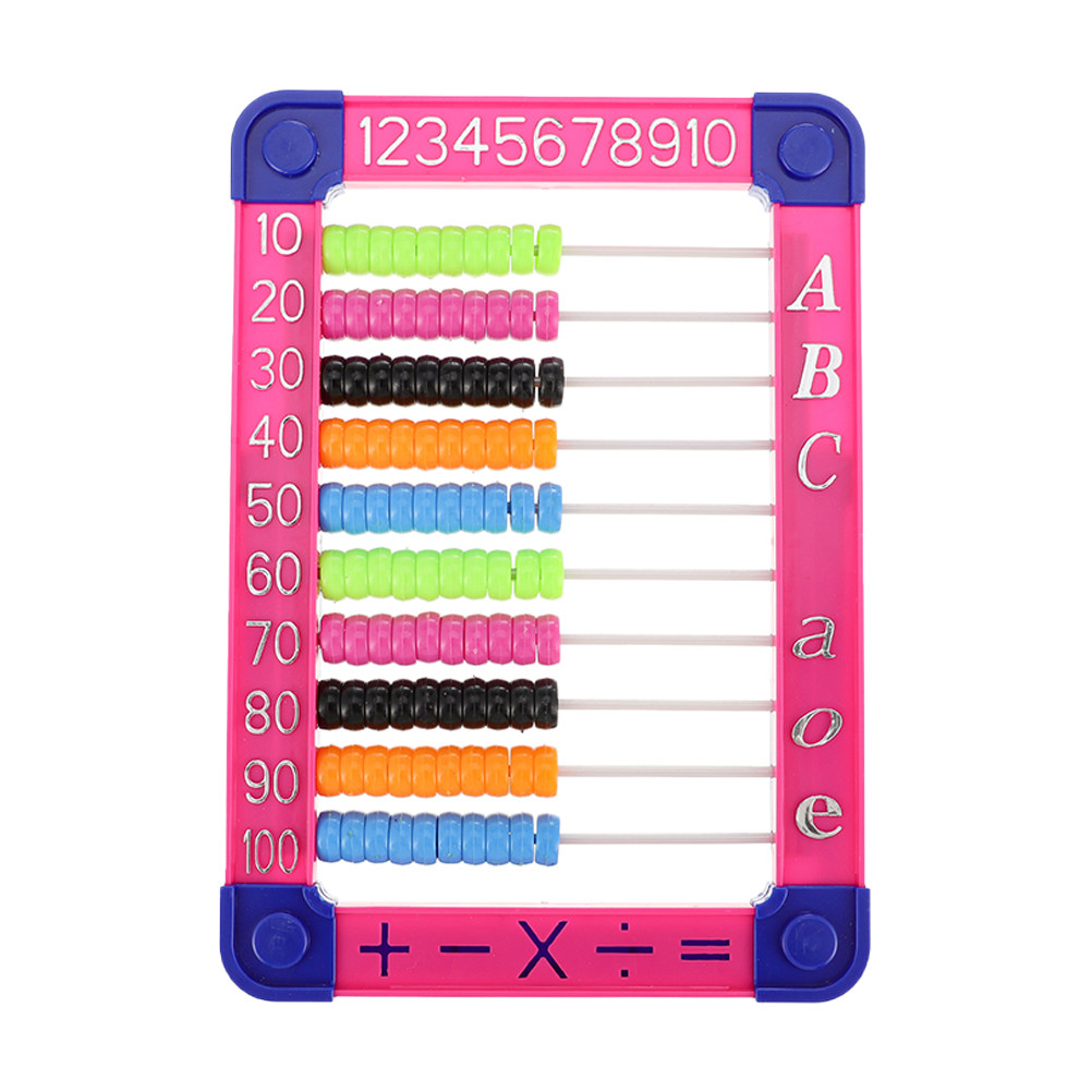 Kids Education Calculator - 子供用そろばん1個、教育用プラスチック製そろばんスタンド、早期学習用算数計算ツール、幼稚園での教育用