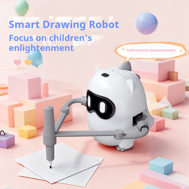 Kids Education Toy - 一般的なスマート恐竜描画ロボットインテリジェント早期教育玩具カード音声放送幼児子供向け就学前学習