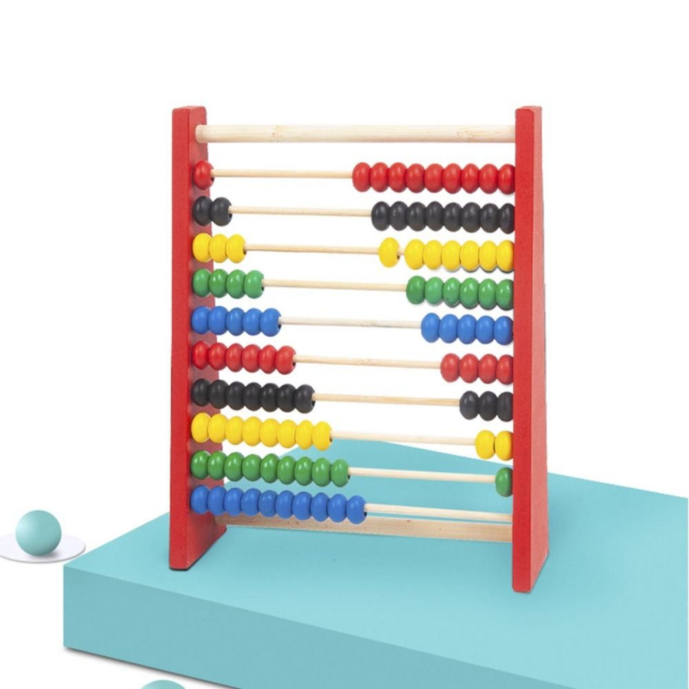 Kids Education Calculator - 子供のための木製のabacus計算ラック、耐久性のあるabacus、赤と青、インテリジェンス開発、趣味、カウントのための教育カウントおもちゃ