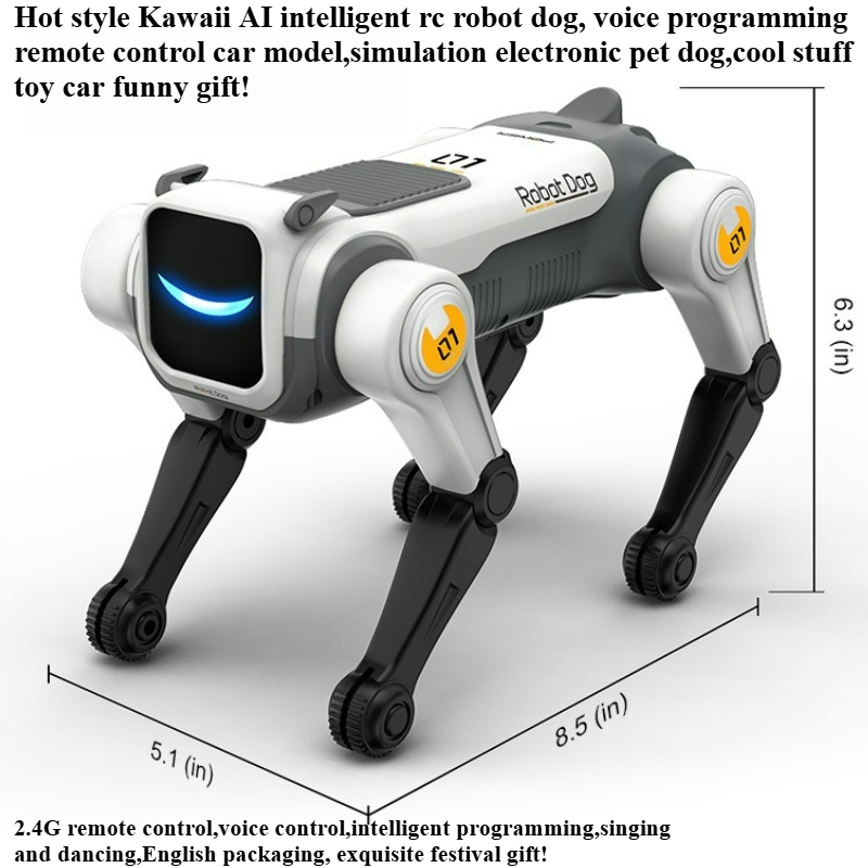 Kids Education Toy - クールなおもちゃの車、面白いギフト-ホットで可愛いAIインテリジェントRCロボット犬、リモコンカー、電子ペット犬、子供向けRCカーのおもちゃ