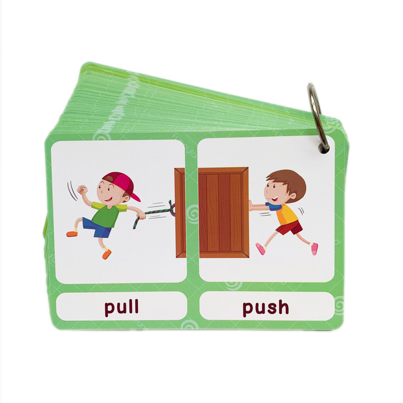 100組の反対語フラッシュカード 英語語彙カード 子供向け  - Kids Education Toy のレビューと価格