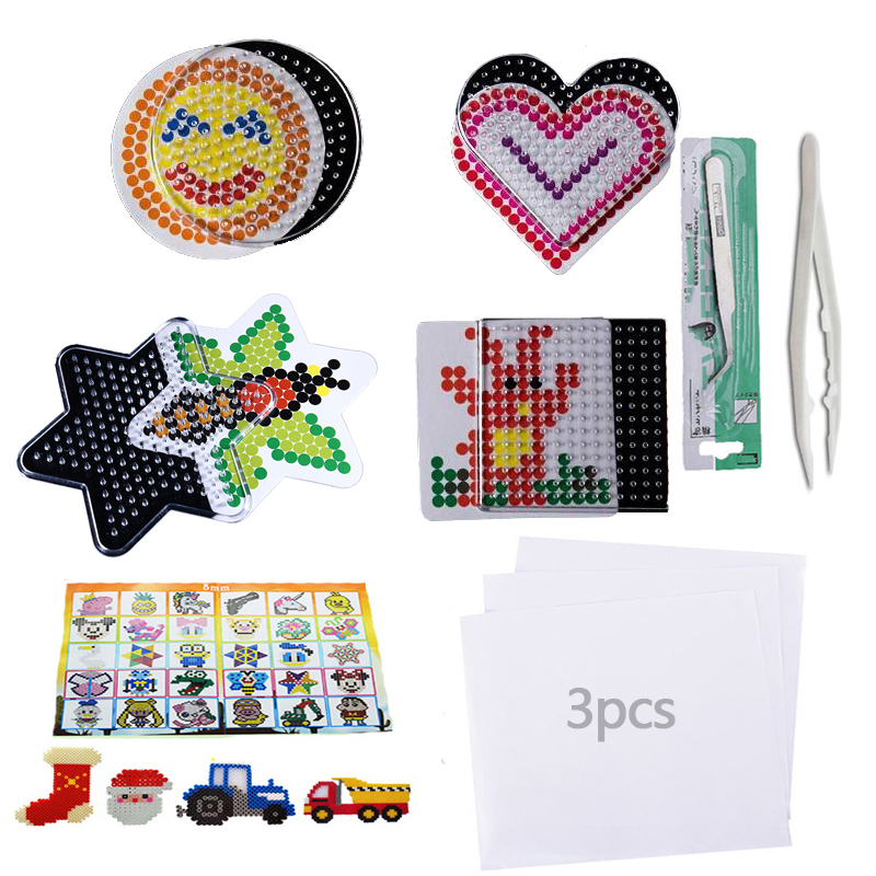 5000個入り大型5mmハマビーズ（テンプレート2枚+アイロ - Kids Education Template のレビューと価格