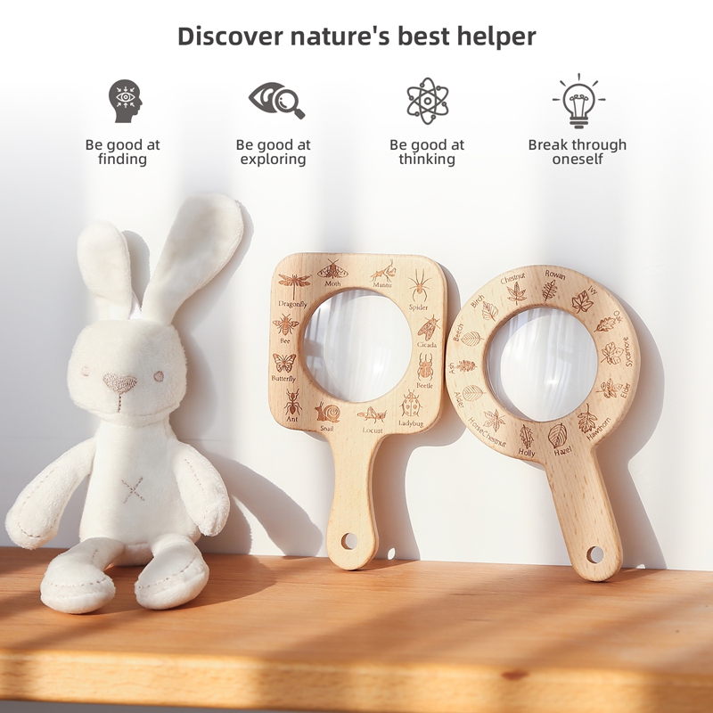 木製拡大鏡セット 動物・植物探検 アウトドア教育玩具 赤ちゃ - Kids Outdoor Education のレビューと価格