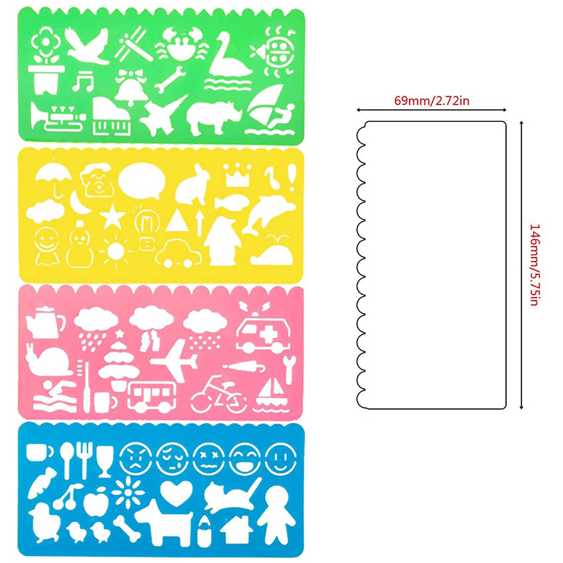 幾何学的な描画のための13の鉛筆のセット,描画テンプレート, - Kids Education Template のレビューと価格