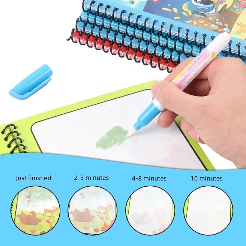 子供向け落書き塗り絵水塗り絵ブック感覚早期教育パズルおもちゃ - Kids Education Laptop のレビューと価格