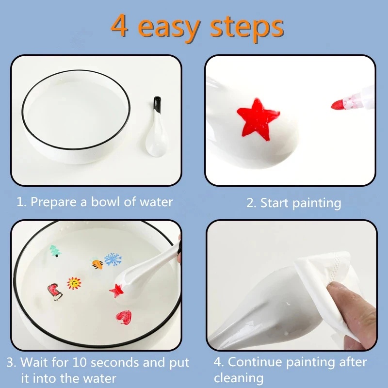 1/3/5セット 水彩画フローティングペン 子供用お絵かきお - Kids Education Laptop のレビューと価格