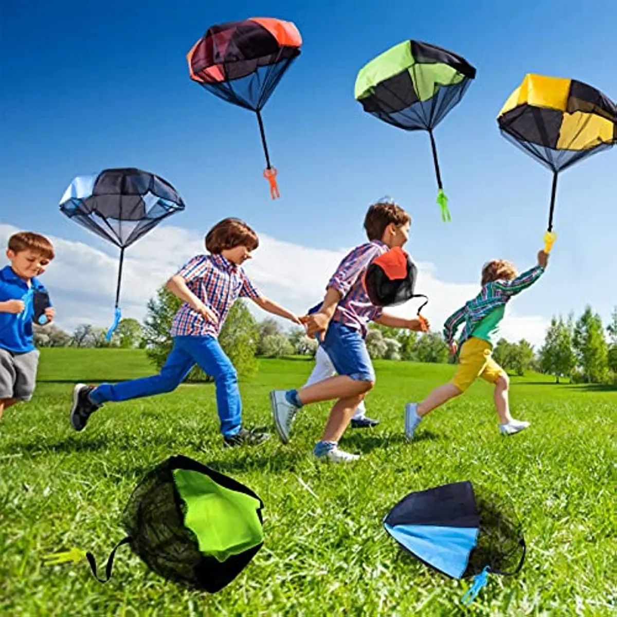 手投げミニ兵士迷彩パラシュート子供のための屋外おもちゃゲーム - Kids Outdoor Education のレビューと価格