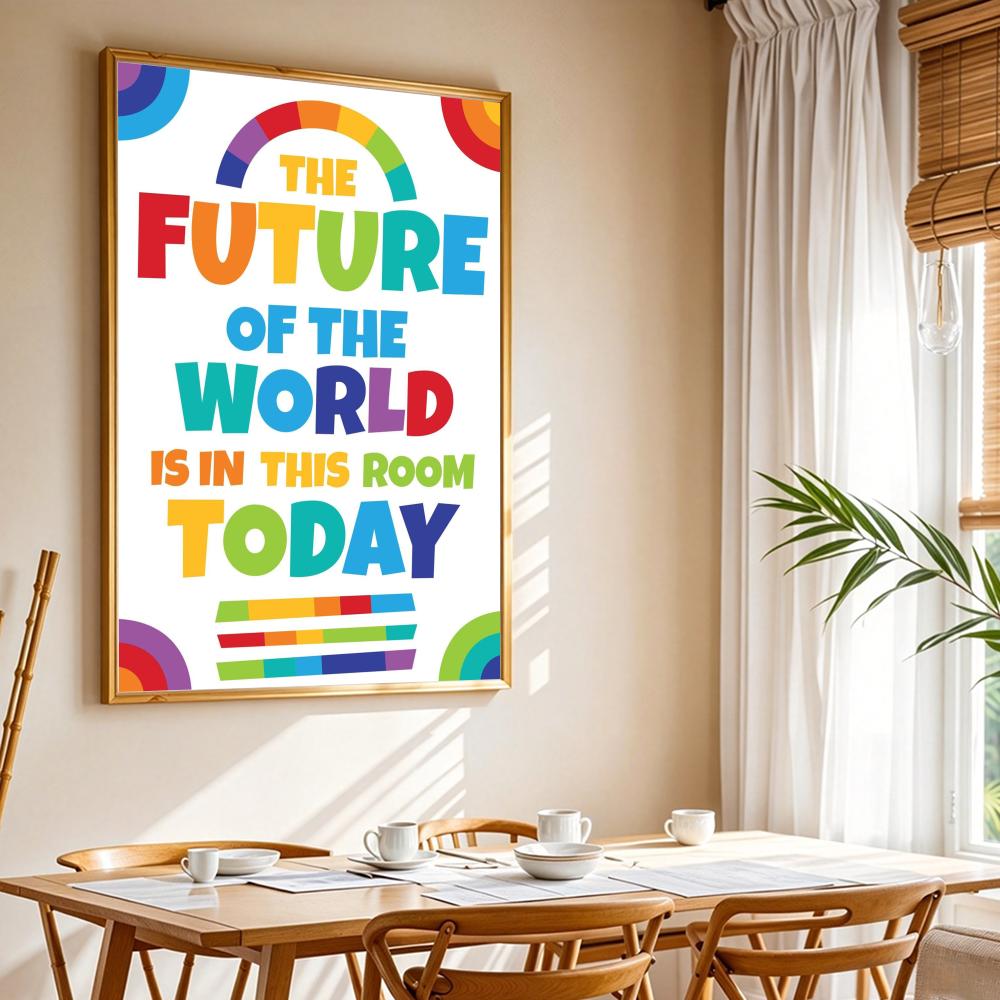 ポジティブキッド教室壁絵教育ポスターHDアート粘着壁防水ホー - Kids Educational Poster のレビューと価格