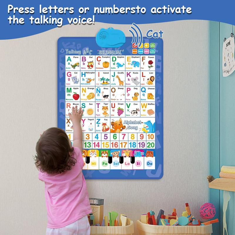 子供向けバイリンガル英語-スペイン語インタラクティブトーキン - Kids Educational Poster のレビューと価格