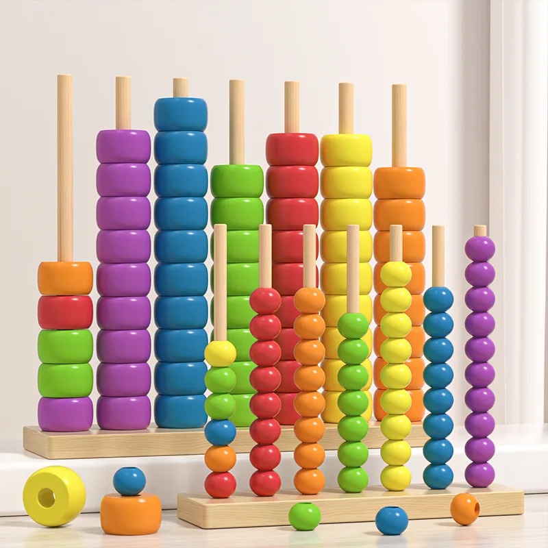木製そろばん モンテッソーリ教育用算数おもちゃ 子供向け - - Kids Education Calculator のレビューと価格