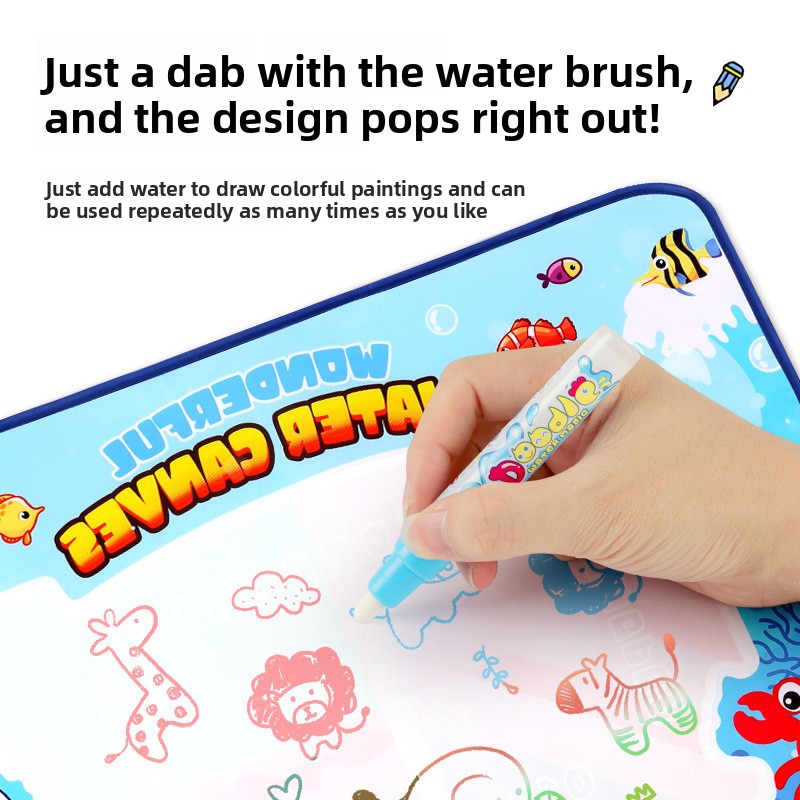 子供用大型マジックウォータードローイングマット、落書きアクア - Kids Educational Mat のレビューと価格
