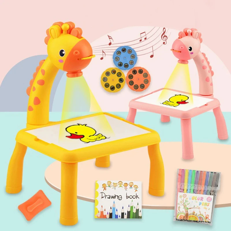 子供のためのLEDプロジェクターアート製図板,幼児教育玩具, - Drawing Projector Kids のレビューと価格