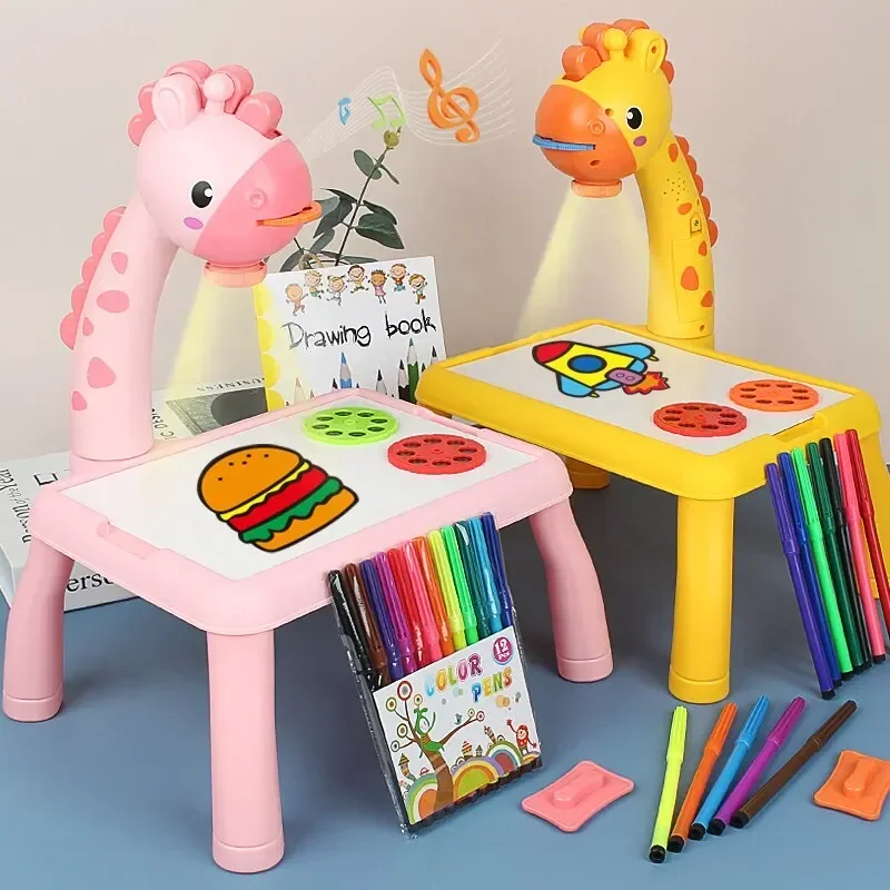 LEDプロジェクターボードキリン手書きペイントデスク子供描画 - Drawing Projector Kids のレビューと価格
