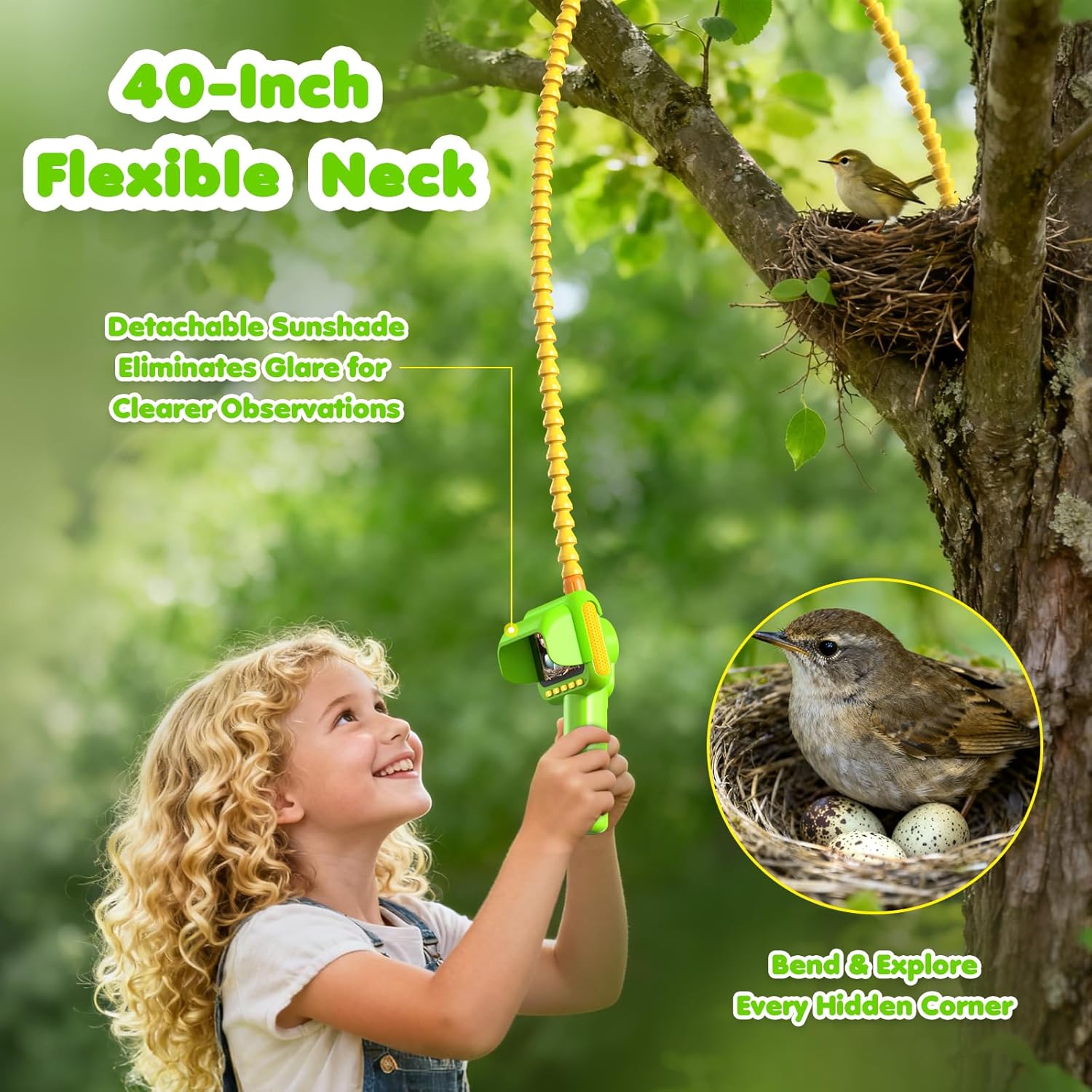 子供用内視鏡、ライト付きボアスコープスネークカメラおもちゃ、 - Kids Outdoor Education のレビューと価格