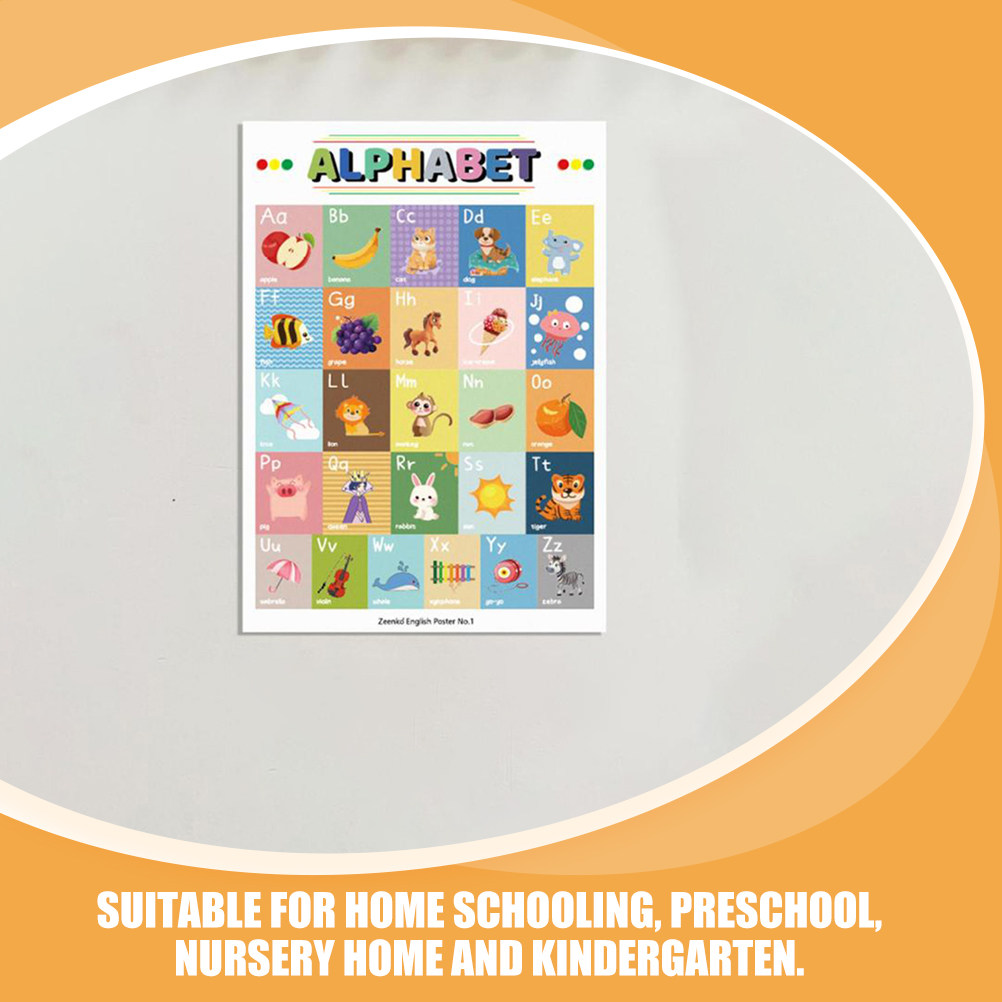 12枚組 漫画風英語学習ポスター 子供向け就学前ウォールチャ - Kids Educational Poster のレビューと価格