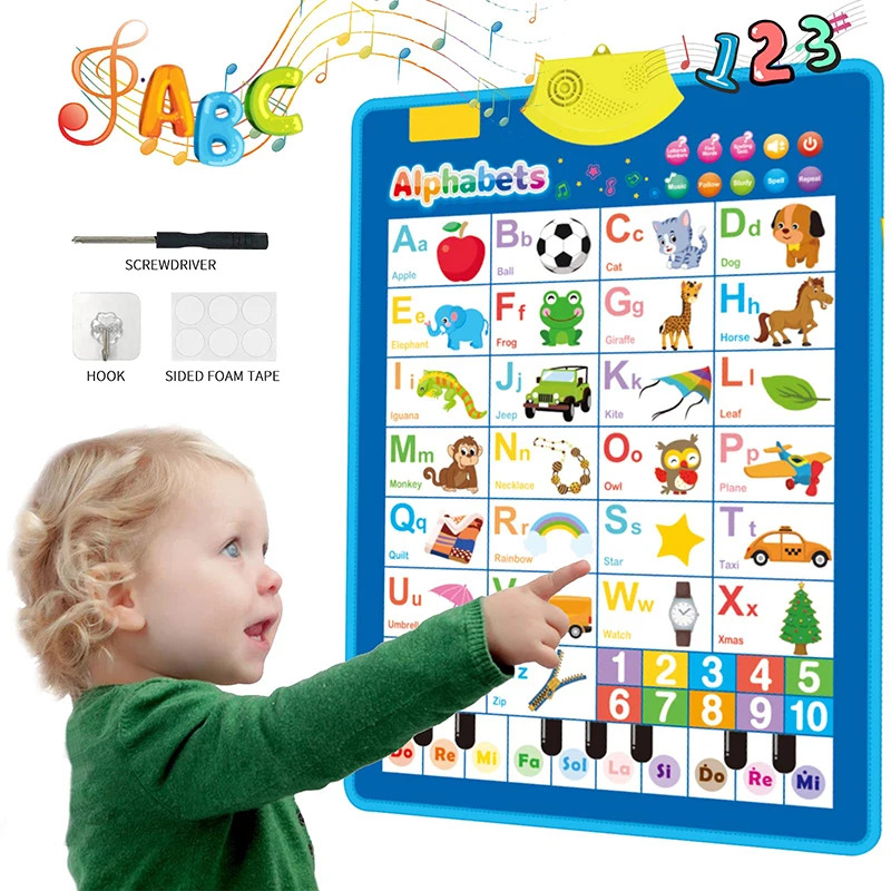 電子英語アルファベット壁チャートトーキングABC文字123音 - Kids Educational Poster のレビューと価格